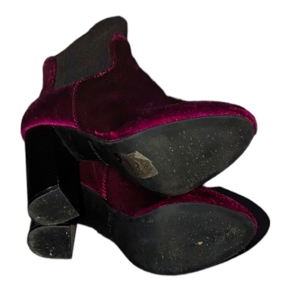 7 • Call It Spring • Purple Block Heel Ankle Booties - Picture 6 of 7